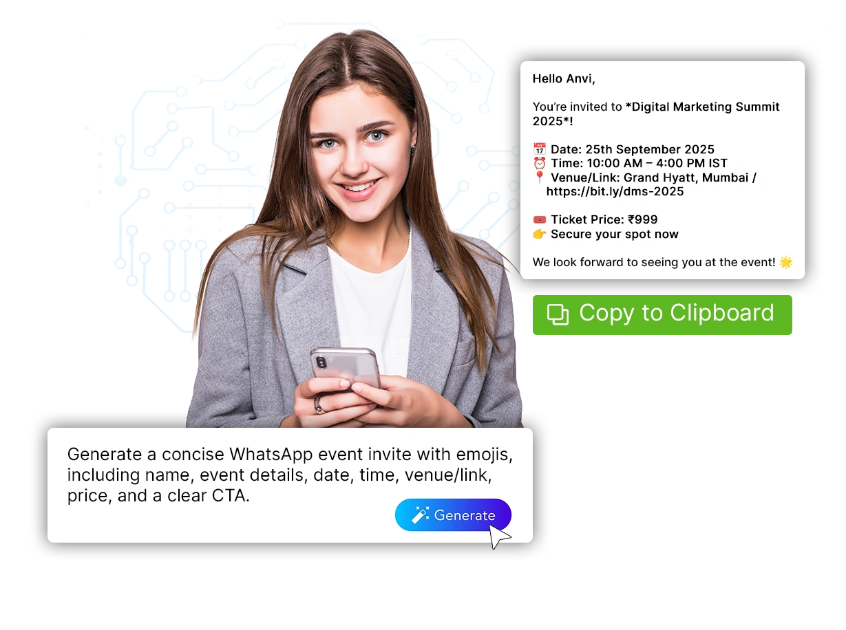 AI WhatsApp Message Template Generator