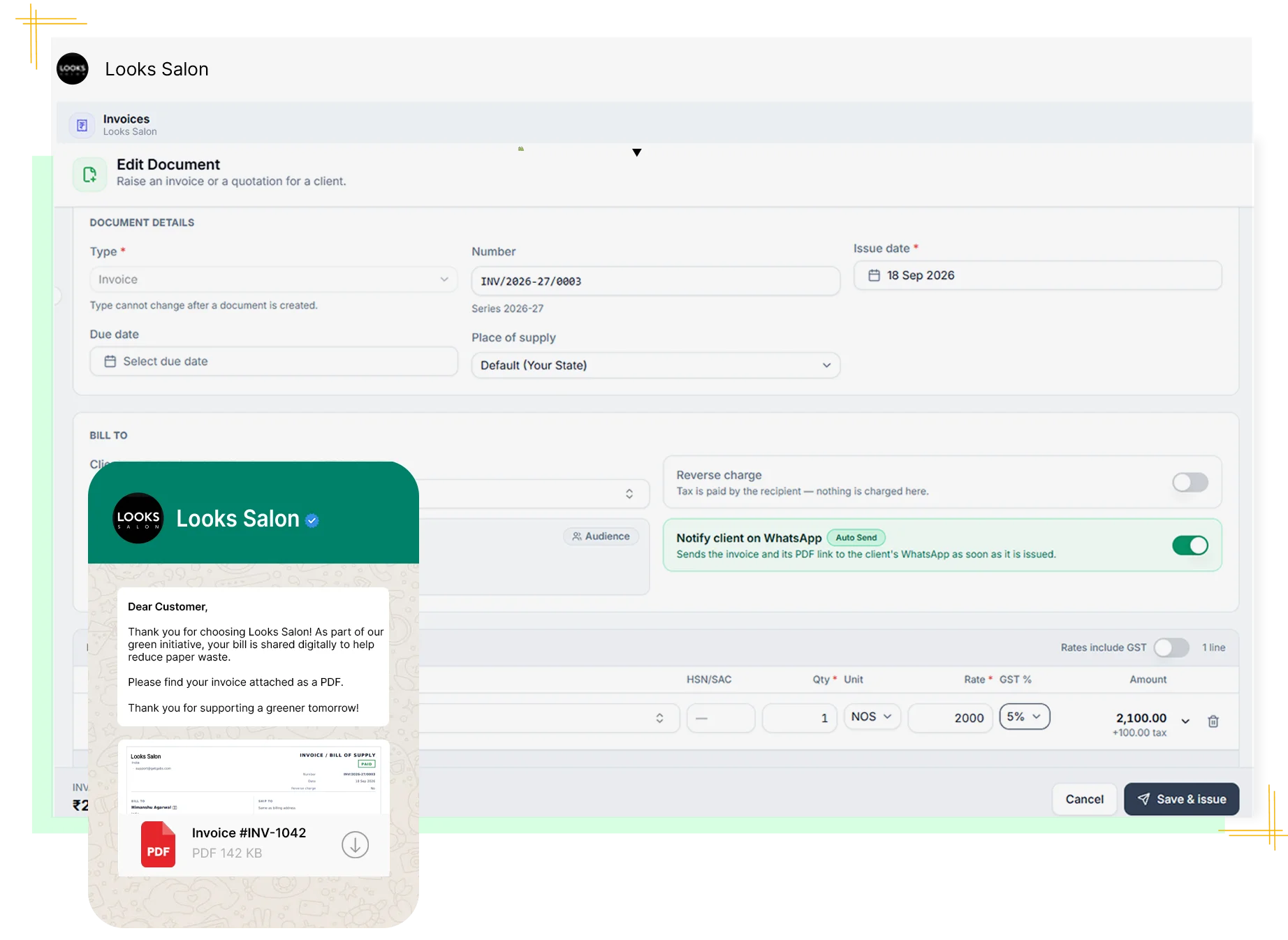 WhatsApp Invoice Manager