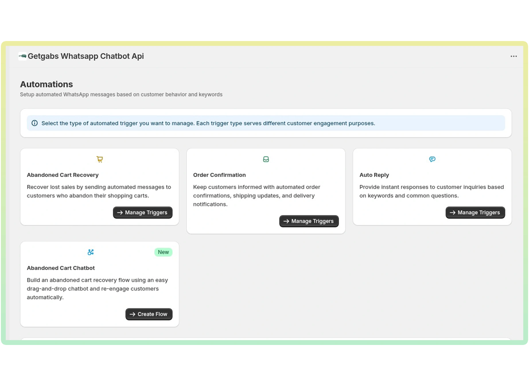 Enable WhatsApp Automations
