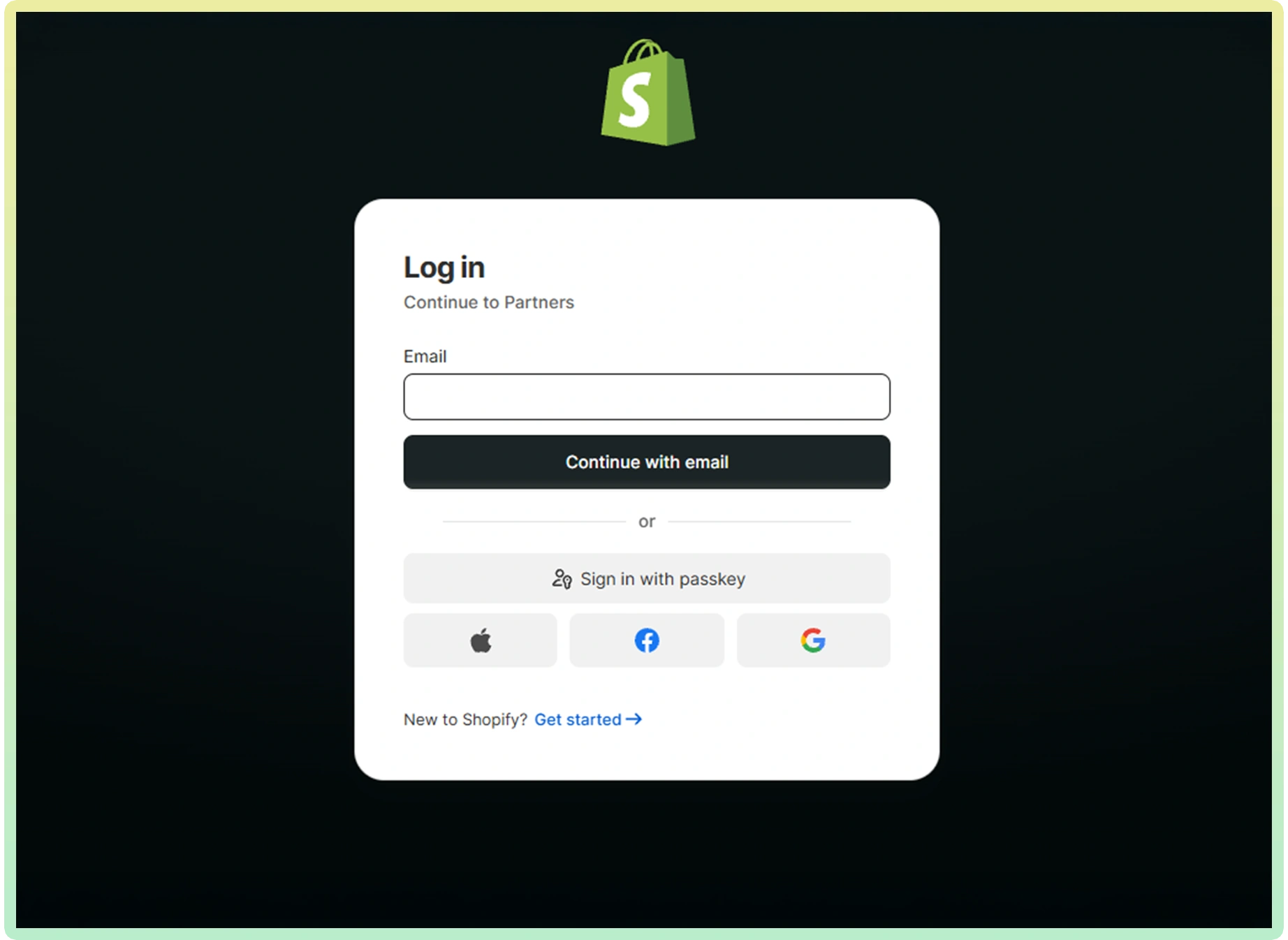 Login Shopify Admin