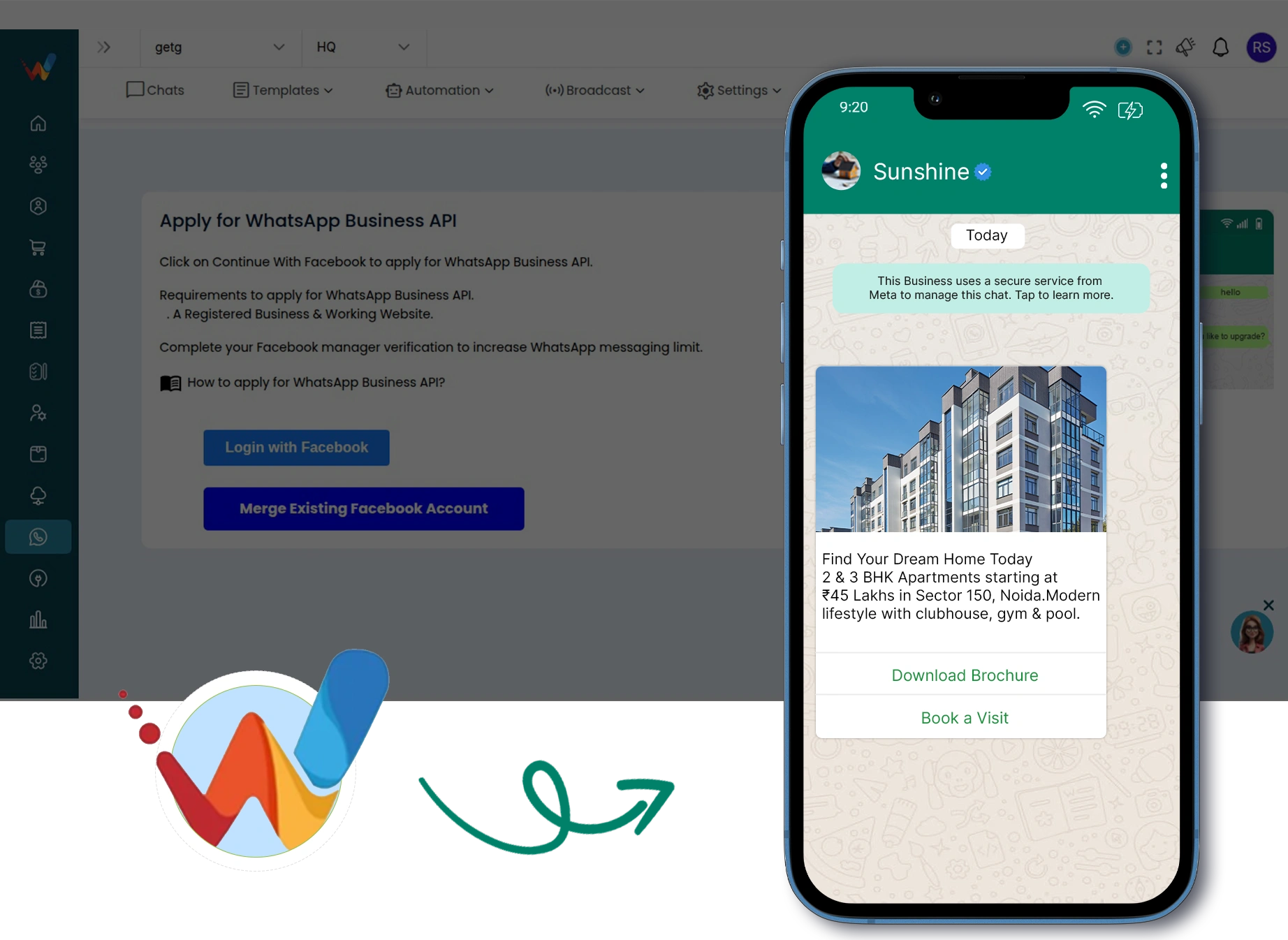 Start WhatsApp in Wortal
