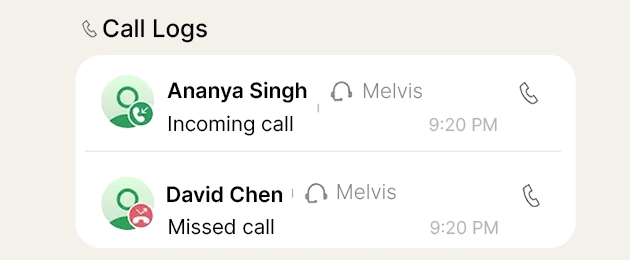 Call logs & analytics