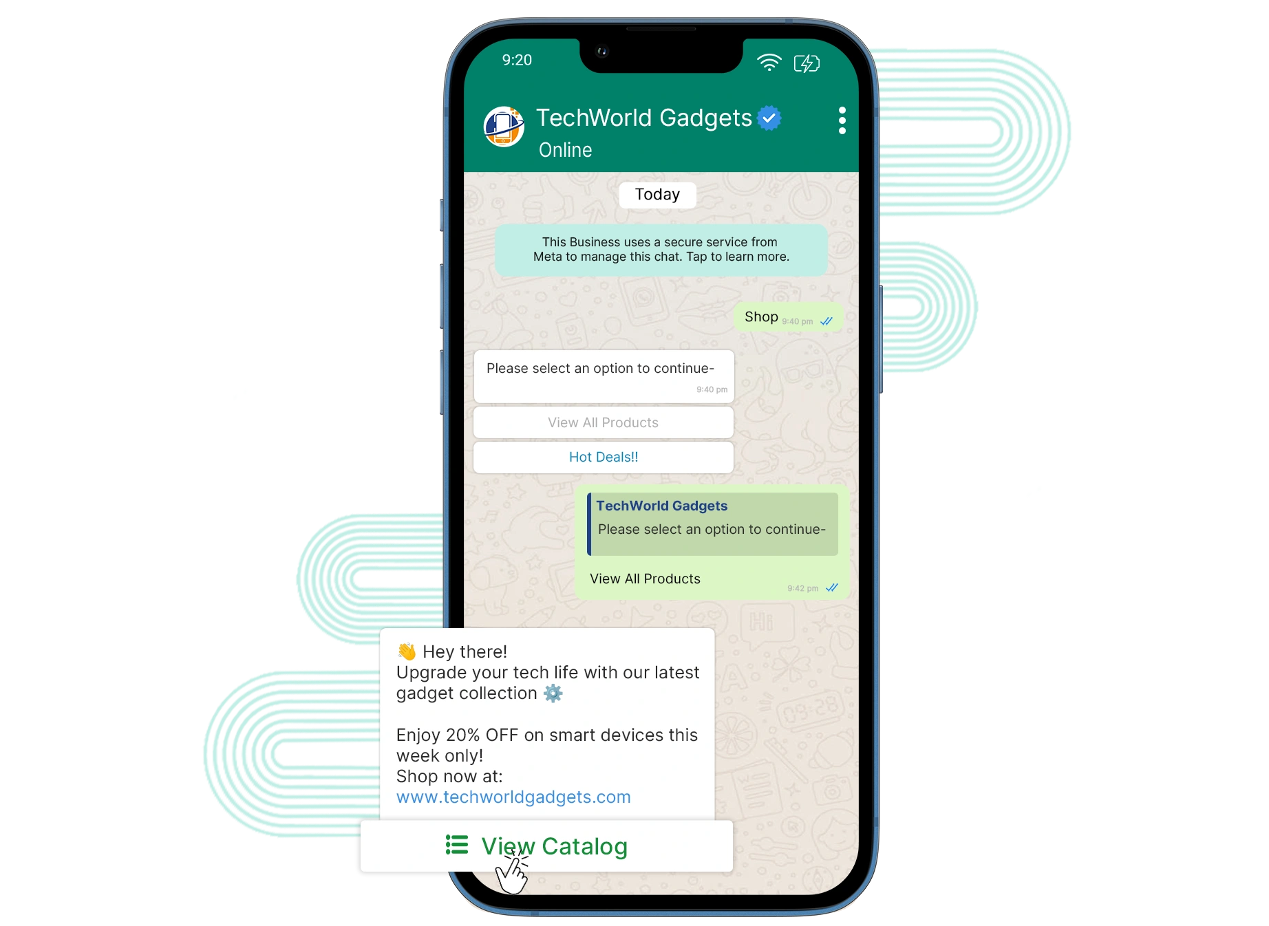 Showcase Products Inside Chat
