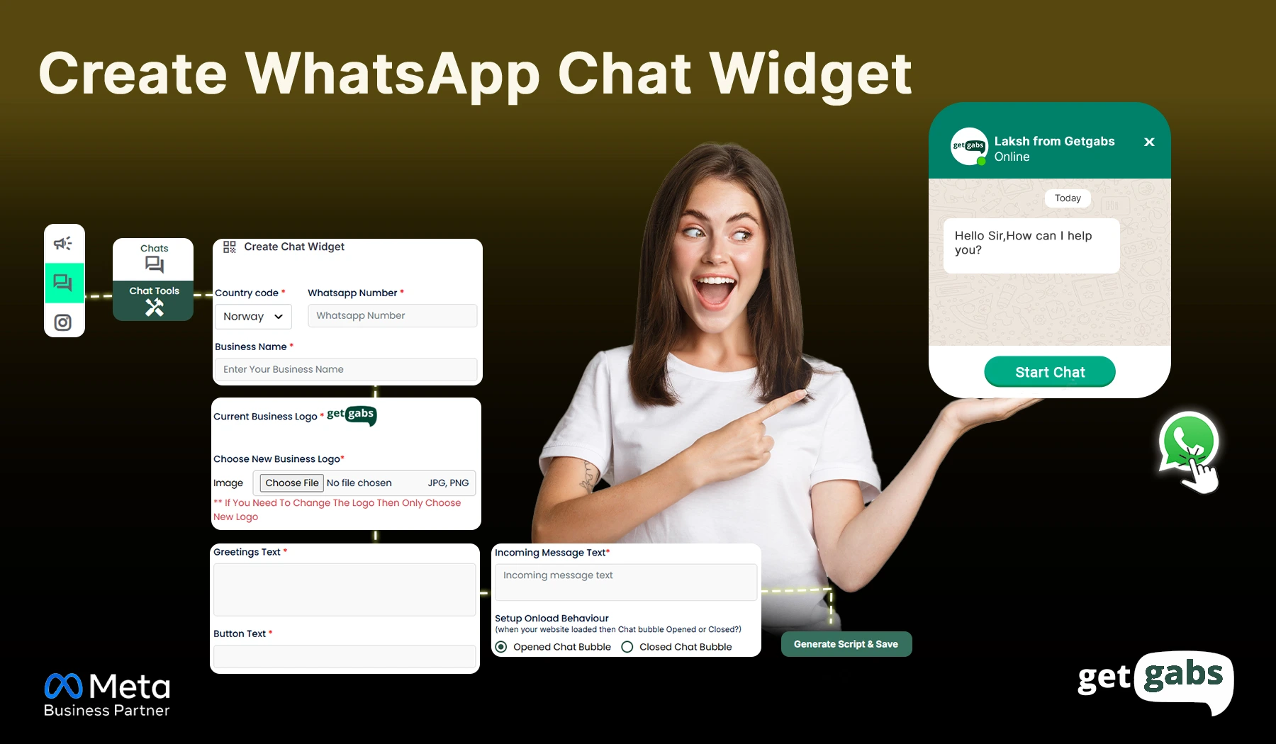 Create Whatsapp Chat Widget