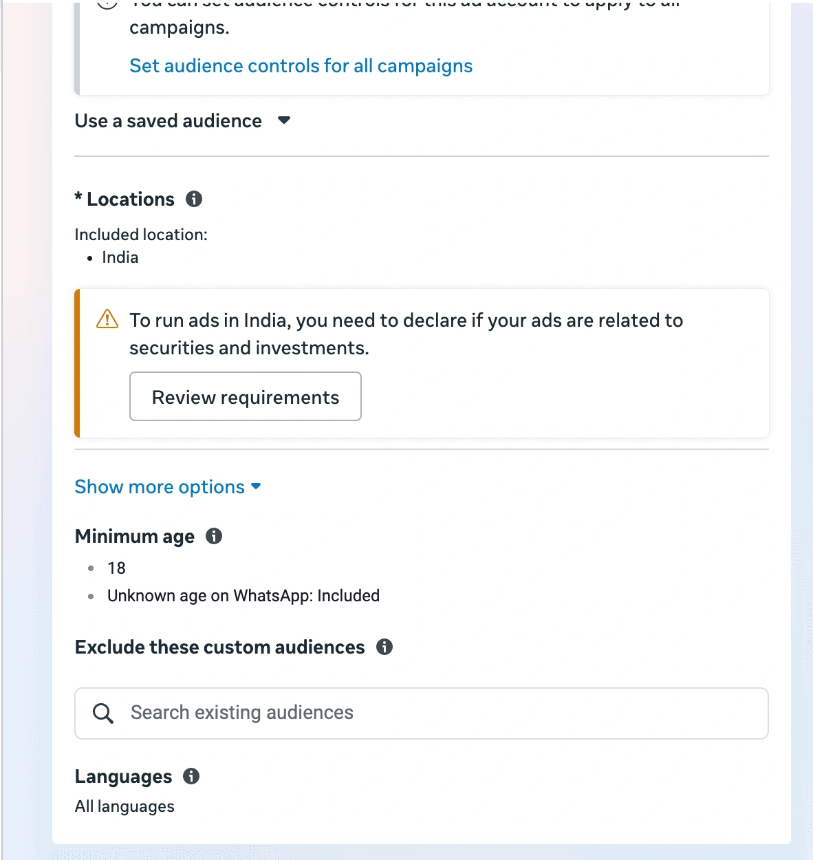 Define Audience Targeting