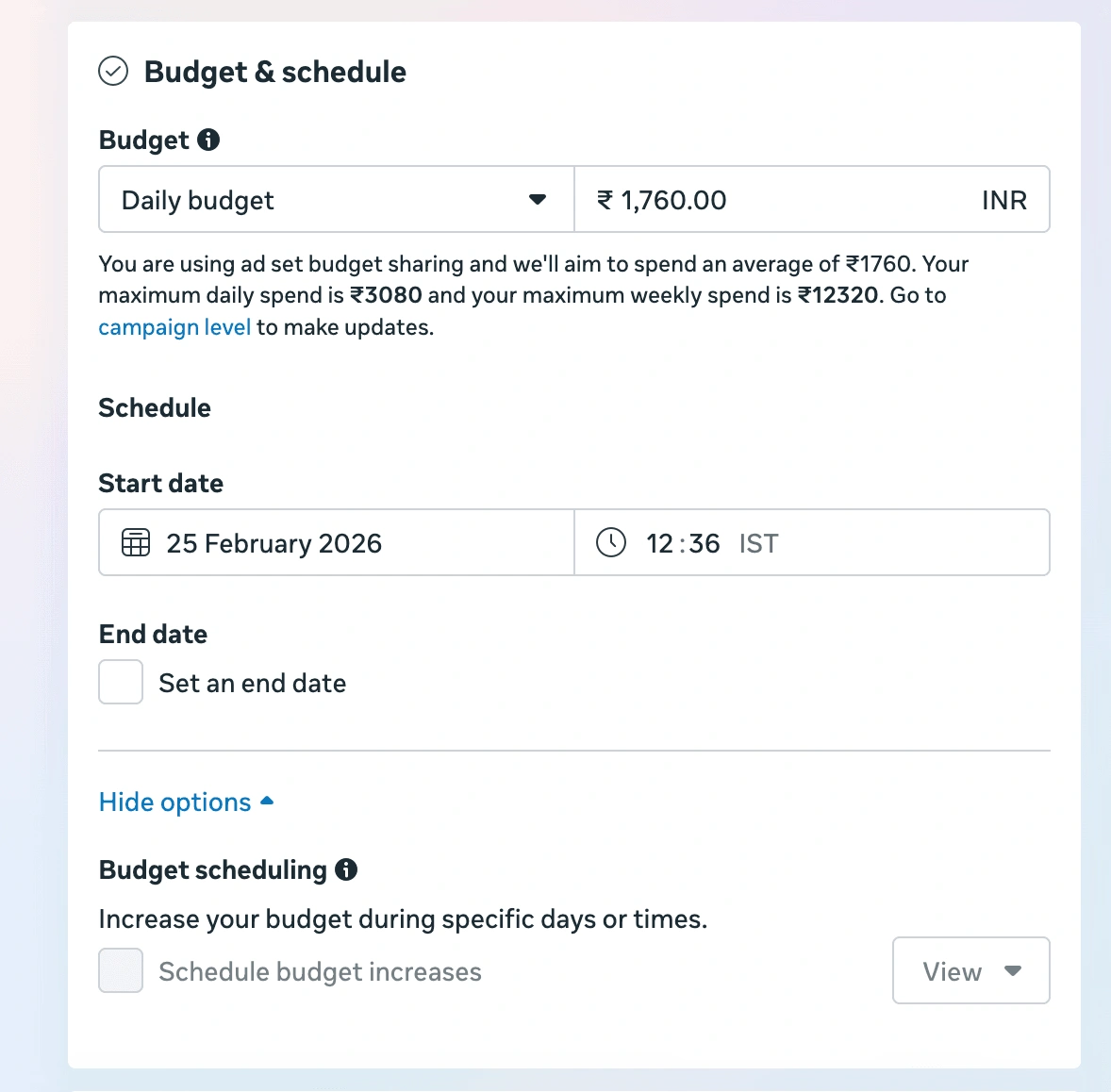 Set Budget And Schedule