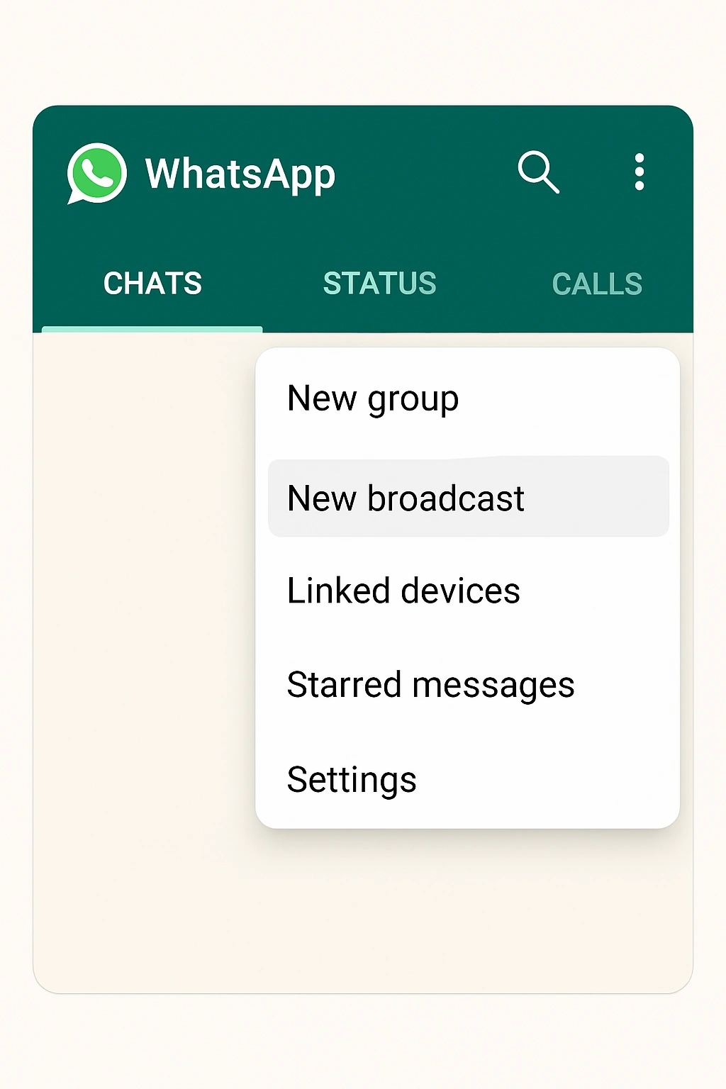Click New Broadcast