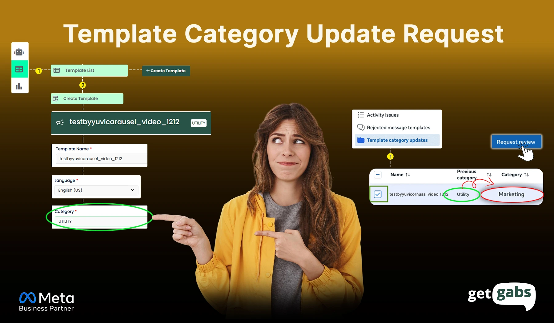 How to Request Meta when WhatsApp template changed from Utility to Marketing
