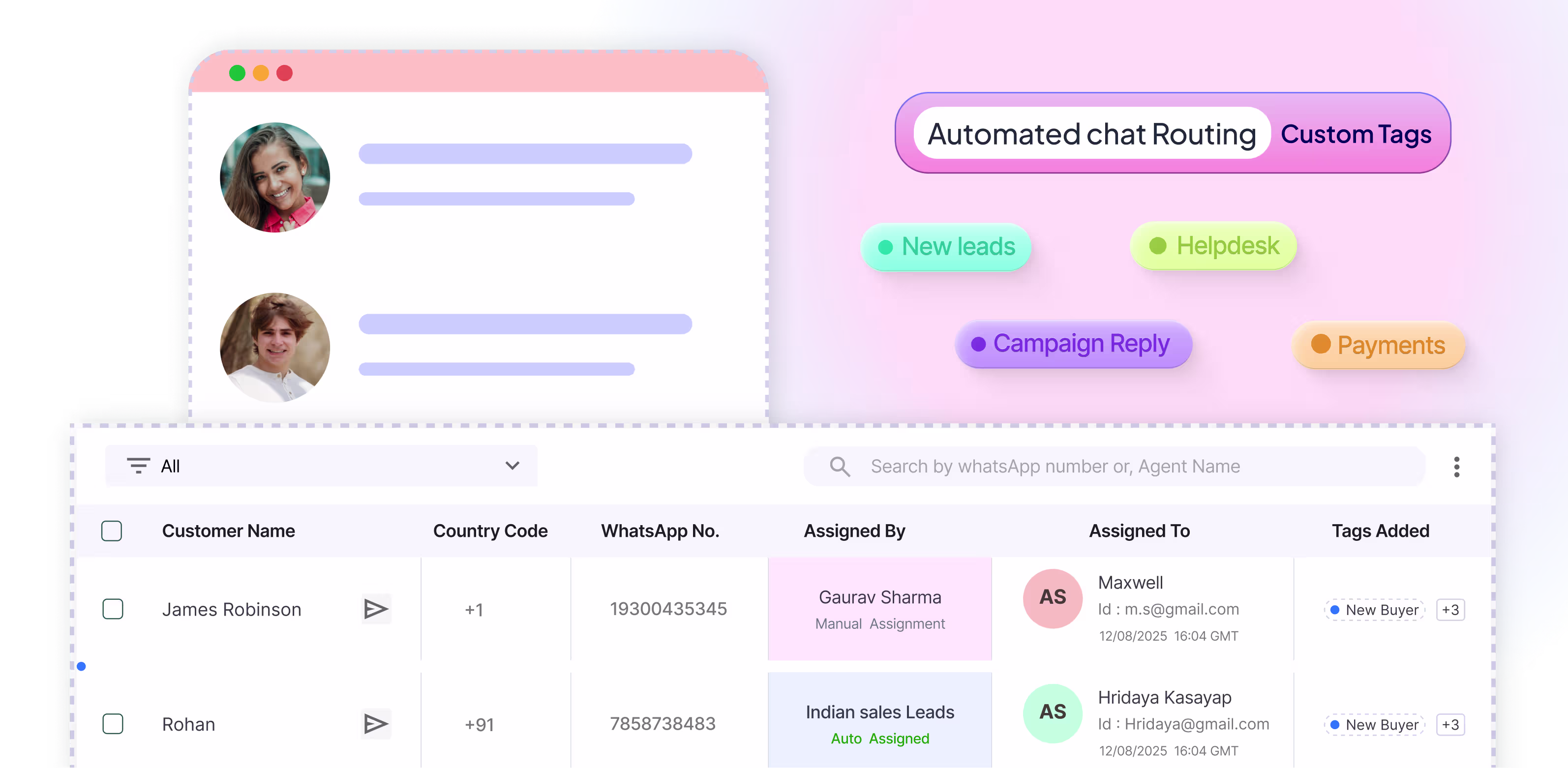 Contact management preview
